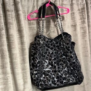 Leopard design Sparkle purse